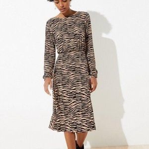 LOFT Tiger Stripe Bar Back Women's  Dress Size